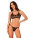 Полупрозрачный комплект Obsessive Celia Noir 2-pcs set XS/S, бюстгальтер, стринги SO7865 фото 1