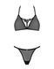 Полупрозрачный комплект Obsessive Celia Noir 2-pcs set XS/S, бюстгальтер, стринги SO7865 фото 3