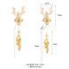 Зажимы для сосков LOCKINK SEVANDA Stag Adjustable Nipple Clamps, золотистые, со съемными подвесками SX0878 фото 2