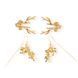 Зажимы для сосков LOCKINK SEVANDA Stag Adjustable Nipple Clamps, золотистые, со съемными подвесками SX0878 фото 4