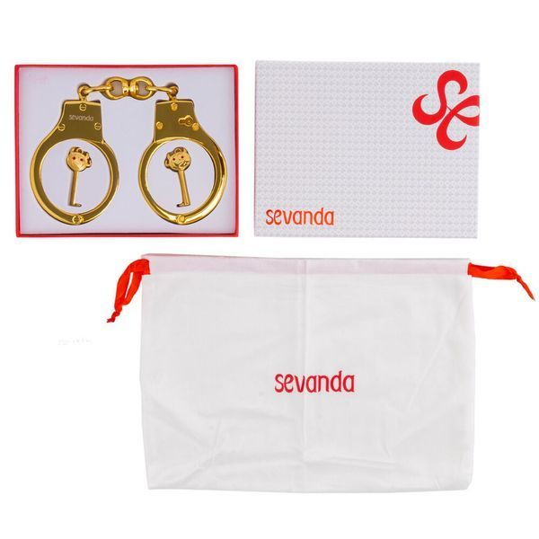 Наручники LOCKINK Pretty-sub Handcuffs, золотистые, металлические, можно открыть без ключа SX0896 фото