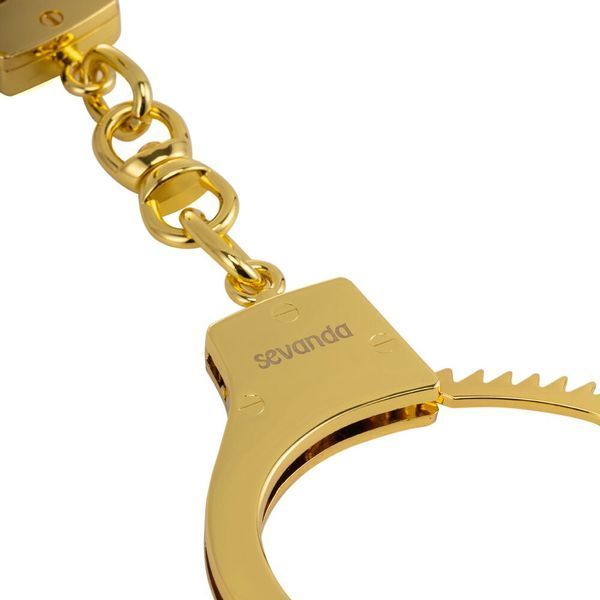 Наручники LOCKINK Pretty-sub Handcuffs, золотистые, металлические, можно открыть без ключа SX0896 фото