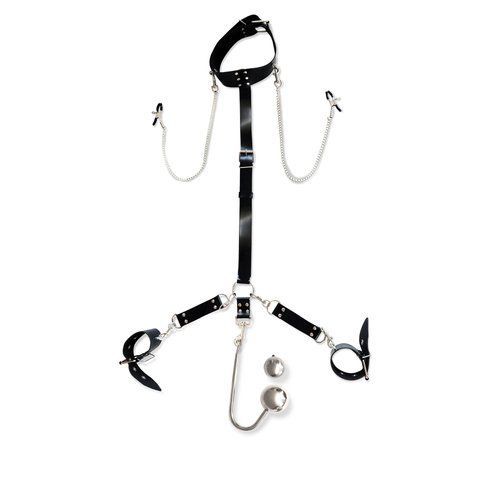 Бондажний набір з металевим анальним гаком Art of Sex Beatrice Bondage set with anal hook №&thinsp;4 SO8509 фото