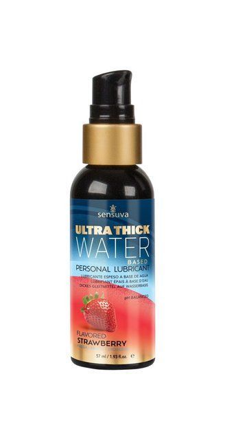 Густа змазка на водній основі Sensuva UltraThick Water-Based Strawberry (57 мл) без парабенів SO3231 фото