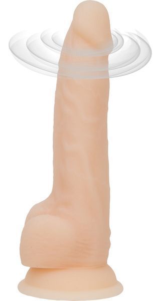 Фаллоимитатор с вибрацией и ротацией Naked ADDICTION James 8&Prime; Rotating & Vibrating Dong, пульт ДУ SO5587 фото