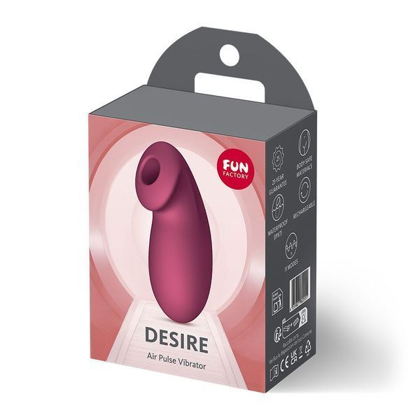 Вакуумный стимулятор Fun Factory Desire Wine Red, 11 режимов работы, перезаряжаемый SX3298 фото