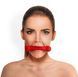 Кляп-палка на ремнях Art of Sex &ndash; Gag Stick Silicon, красный, натуральная кожа SO6704 фото 1