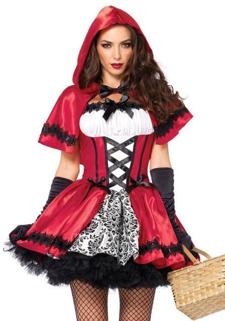 Еротичний костюм Червоної шапочки Leg Avenue Gothic Red Riding Hood L, сукня, накидка SO9124 фото