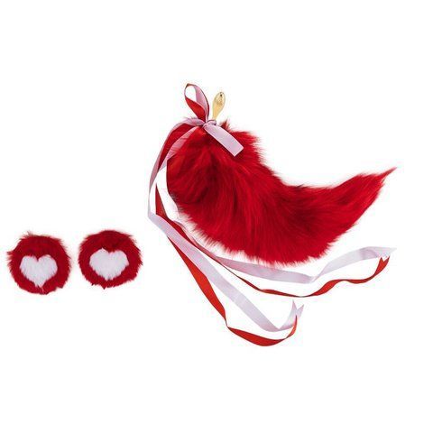 Анальная пробка с хвостом лисицы LOCKINK SEVANDA Red Vixen Set with Pear-shape Plug SX0907 фото
