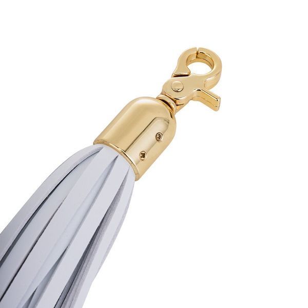 Анальная пробка с флоггером LOCKINK SEVANDA White Pony-Tail Anal Pear-shape Plug SX0869 фото