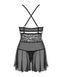 Еротичний мереживний комплект із сіточкою Obsessive 838-BAB-1babydoll & thong black S/M SO7181 фото 7