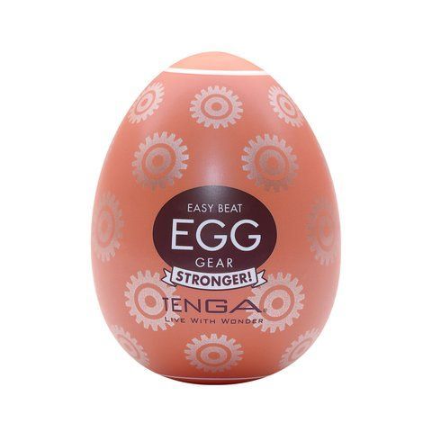 Мастурбатор-яйцо Tenga Egg Gear, плотный TPE, пробник лубриканта 5 мл SO9803 фото