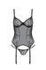 Корсет Passion LEAFA CORSET black S/M, мягкие чашки, зажимы для чулок, стринги в комплекте SX0504 фото 3