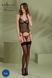 Корсет Passion LEAFA CORSET black S/M, мягкие чашки, зажимы для чулок, стринги в комплекте SX0504 фото 6