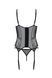 Корсет Passion LEAFA CORSET black S/M, мягкие чашки, зажимы для чулок, стринги в комплекте SX0504 фото 4
