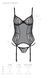 Корсет Passion LEAFA CORSET black S/M, мягкие чашки, зажимы для чулок, стринги в комплекте SX0504 фото 5