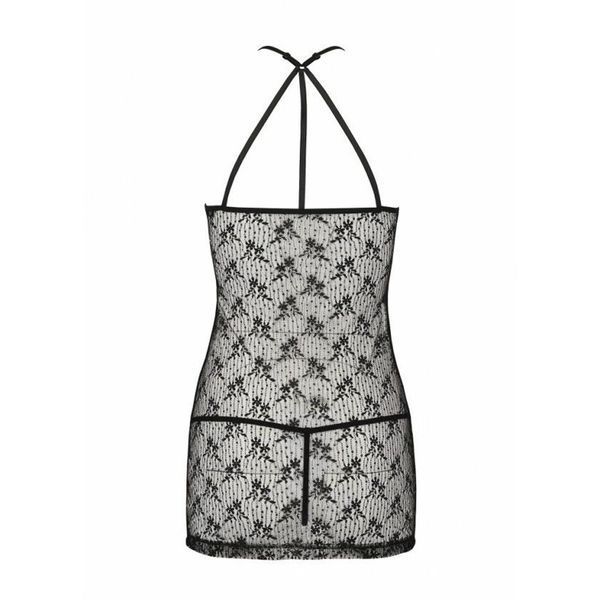 Полупрозрачная сорочка Passion AZALIA CHEMISE S/M, black SO4135 фото