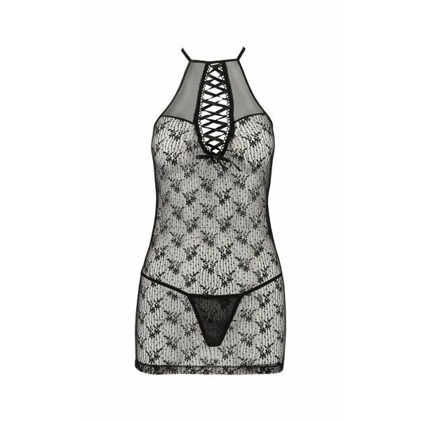Полупрозрачная сорочка Passion AZALIA CHEMISE S/M, black SO4135 фото