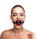 Кляп-расширитель силиконовое кольцо Art of Sex &ndash; Gag Ring, черный, натуральная кожа SO6707 фото