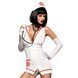 Эротический костюм медсестры Obsessive Emergency dress S/M, white, платье, стринги, перчатки, чепчик, стетоскоп SO7704 фото 1