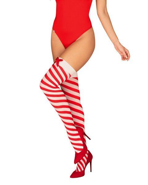 Чулки Obsessive Kissmas stockings S/M SX3104 фото