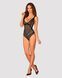 Кружевное боди с декольте Obsessive Estiqua teddy M/L, черное, широкие лямки SO7260 фото 5