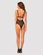 Кружевное боди с декольте Obsessive Estiqua teddy M/L, черное, широкие лямки SO7260 фото 6