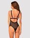 Кружевное боди с декольте Obsessive Estiqua teddy M/L, черное, широкие лямки SO7260 фото 4