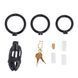 Клетка для пениса LOCKINK SEVANDA Naja-Cobra Chastity Cage Satin Black, 3 кольца разных размеров SX0872 фото 5