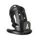 Клетка для пениса LOCKINK SEVANDA Naja-Cobra Chastity Cage Satin Black, 3 кольца разных размеров SX0872 фото 2