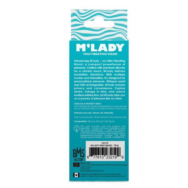 Вибромассажер M&rsquo;Lady Mini Vibrating Wand Teal SX3146 фото