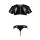 Комплект мужского белья под латекс Passion 057 SET PETER XXL/XXXL Black, кроп-топ, стринги SO7635 фото 6