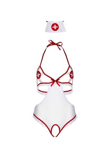 Костюм медсестры Leg Avenue Naughty Nurse, one size, боди и шапочка SO7892 фото