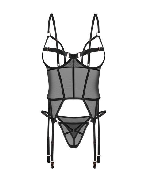 Корсет Obsessive Euridia corset & tanga XS/S SX3577 фото