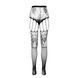 Эротические колготки-бодистокинг Passion ECO S004 white, закрытые трусики, декор, подвязки SO7095 фото 6