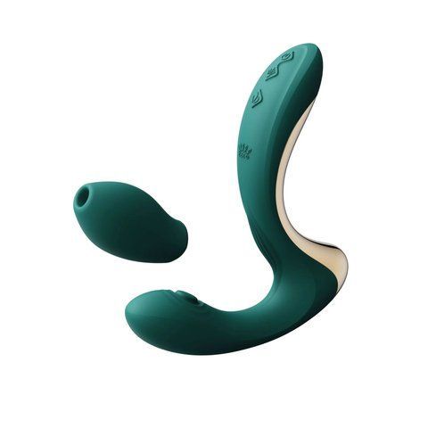 Вібратор-пульсатор з вакуумною насадкою Zalo &ndash; Talis G-Spot PulseWave Vibrator Turquoise Green SX0711 фото