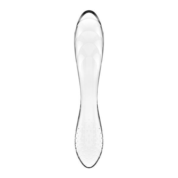 Двусторонний стеклянный дилдо Satisfyer Dazzling Crystal 1 Transparent, очень прочный, без стоппера SO8785 фото