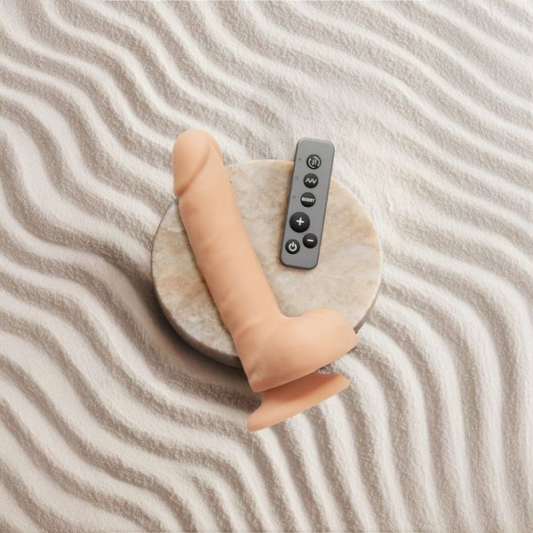 Фаллоимитатор с вибрацией и ротацией Strap-On-Me Rotating & Vibrating Realistic Dildo - L - Vanilla SX3504 фото