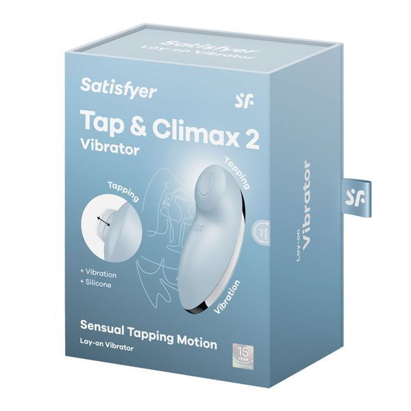 Вибростимулятор-пульсатор Satisfyer Tap & Climax 2 Blue, эффект постукивания пальцем SX2183 фото