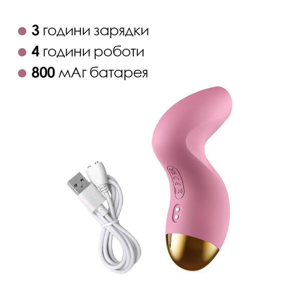 Вакуумный клиторальный стимулятор Svakom Pulse Pure Pale Pink, 5 режимов, 5 интенсивностей в каждом SO6993 фото