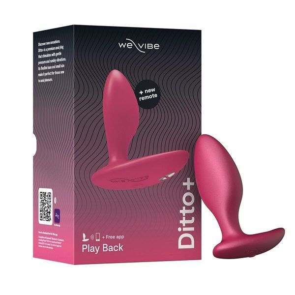 Анальна смарт-вібропробка We-Vibe Ditto+ Cosmic Pink, 10 режимів, пульт ДК SX0519 фото