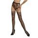 Эротические колготки-бодистокинг Passion ECO S004 black, закрытые трусики, декор, подвязки SO7093 фото