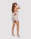 Еротичний мереживний костюм медсестри Obsessive Medica dress 5pcs costume L/XL, сорочка, рукавички, SO7293 фото 4
